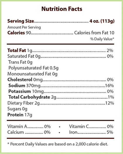 Product Nutrition Fact